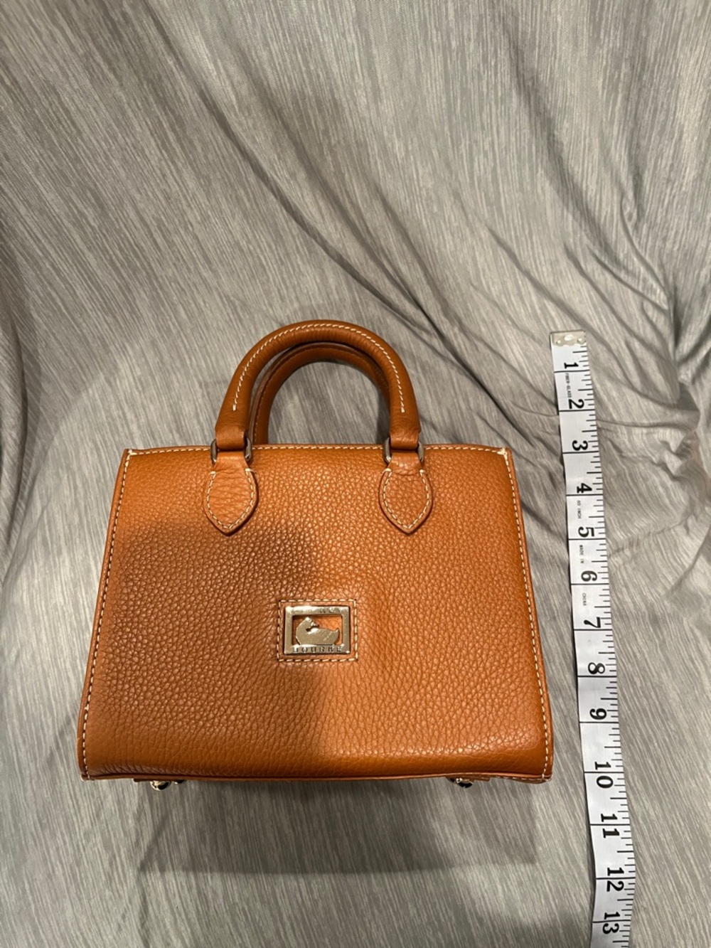 Dooney & Bourke Caramel Brown Pebbled Leather Satchel - Picture 16 of 16
